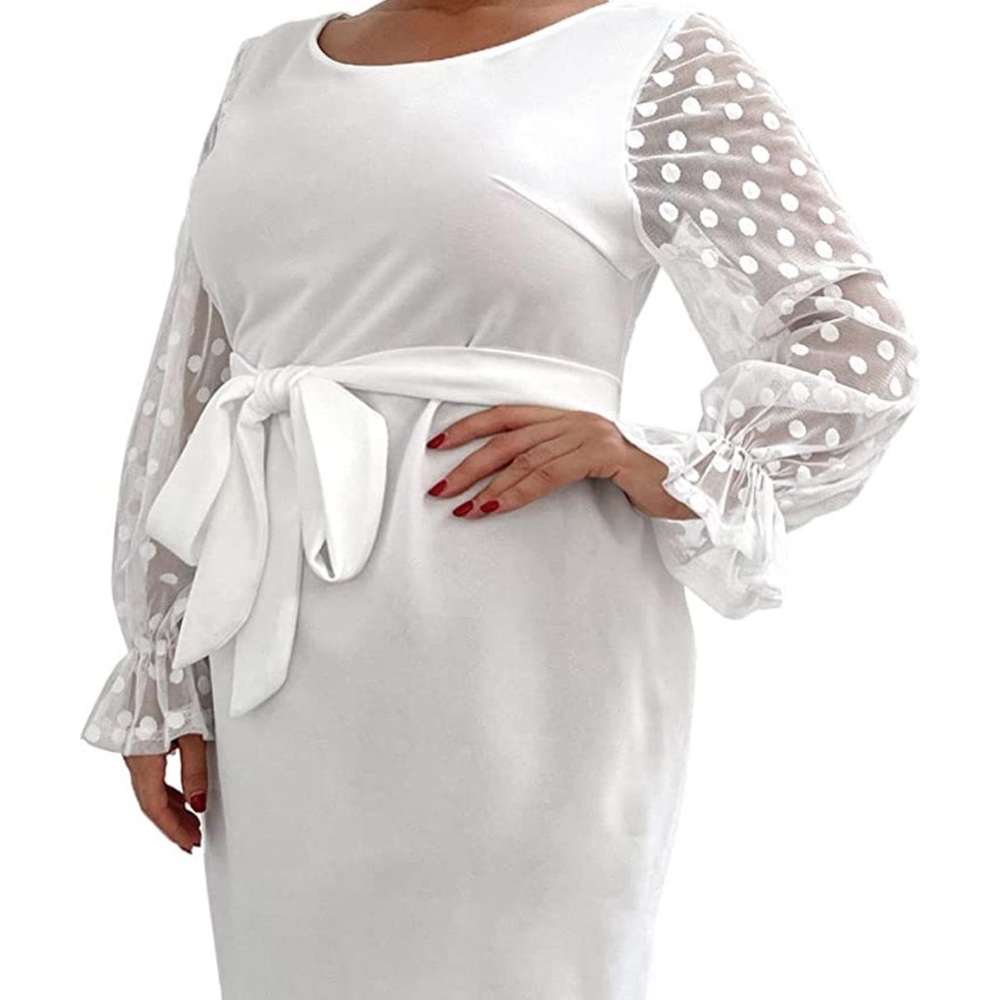 SHEIN bride to be shower dress plus size 2XL ivory